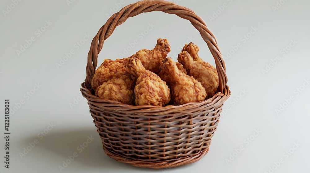 Crispy fried chicken in the basket Crispy fried chicken in the basket