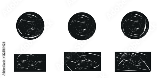 Grunge post Stamp Collection, Circle. Banners, Insignias, Logos, icons, Labels and Badges Fixed. distress vector shapes textures.blank.vector illustrator photo