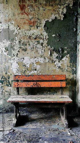 Forgotten Beauty: A Bench, A Wall, and the Charm of Decay photo