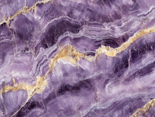 Wallpaper Mural Abstract amethyst stone texture with golden veins, intricate patterns and gradient color Torontodigital.ca