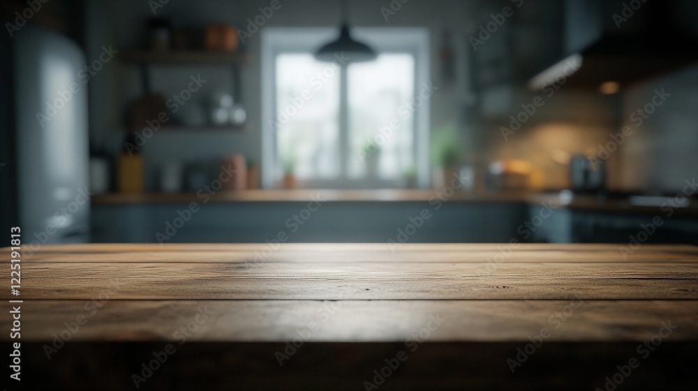 Rustic Wooden Tabletop Kitchen Background Blurred Interior Design home room cozy warm brown style Rustic Wooden Tabletop Kitchen Background Blurred Interior Design home room cozy warm brown style