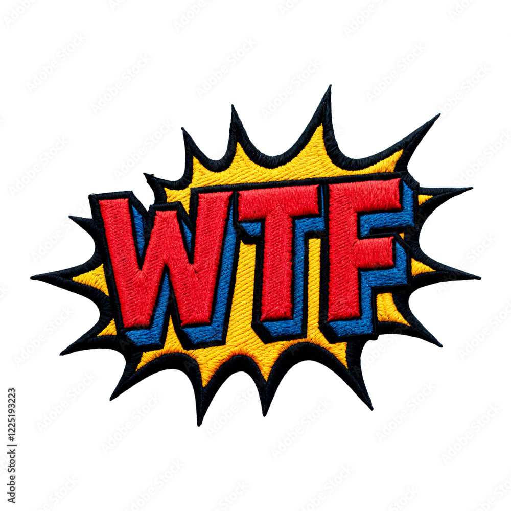 WTF Embroidered Patch Badge WTF Embroidered Patch Badge