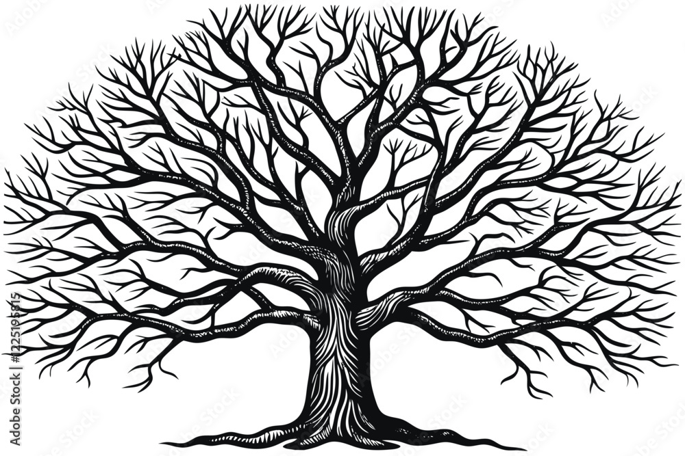 Obraz premium Tree silhouettes Vector illustration