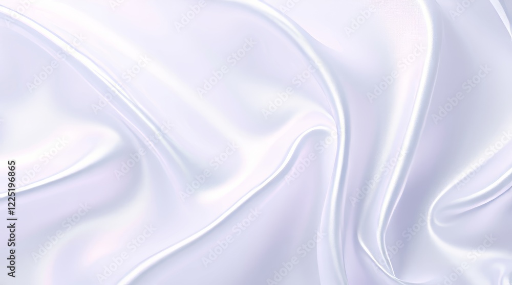 Obraz premium white silk background. wave fabric background