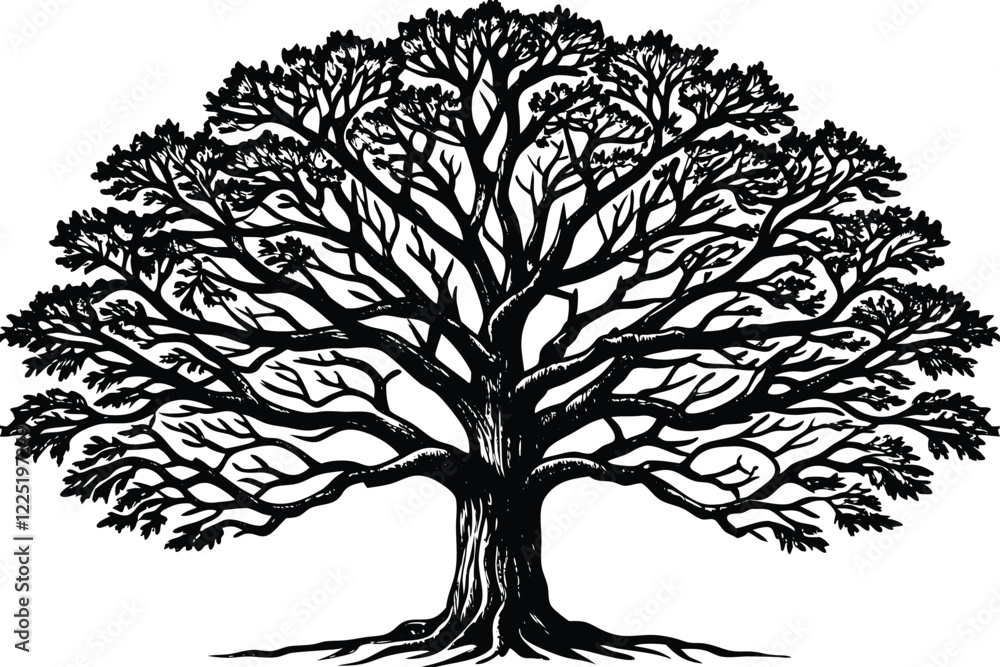 Obraz premium trees silhouette vector isolated on white background