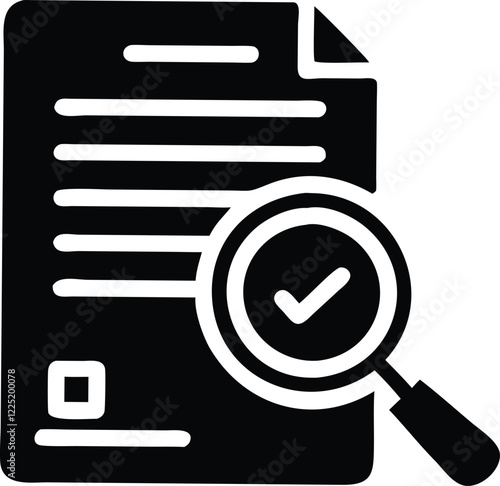 Document Verification Icon - High-Quality Vector File for Compliance & Security