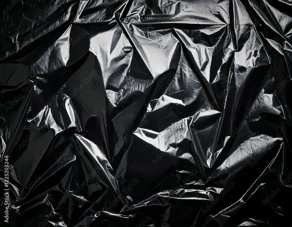 Abstract Black Fabric with Three-Dimensional Grid Design Abstract Black Fabric with Three-Dimensional Grid Design