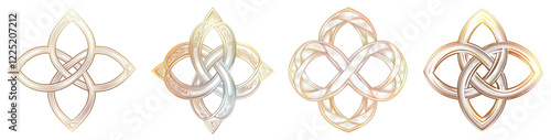 Elegant Decorative Knots in Various Designs for Artistic and Creative Uses