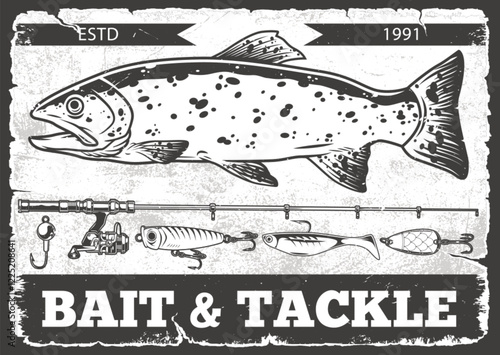 Trout sign for bait and tackle shop