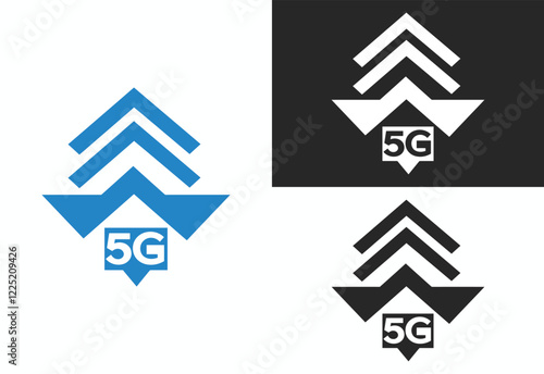 5g internet vector logo illustration