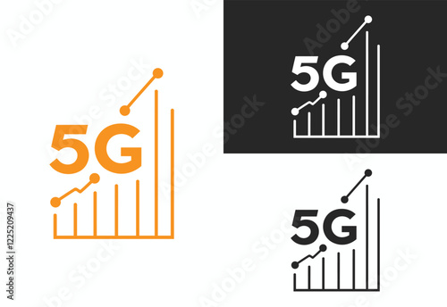 5g internet vector logo illustration