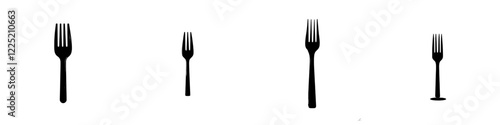 Fork - a silverware utensil designed for eating, modern icon suitable for food apps and websites