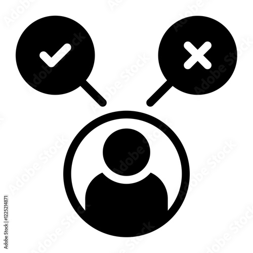 decision making glyph icon