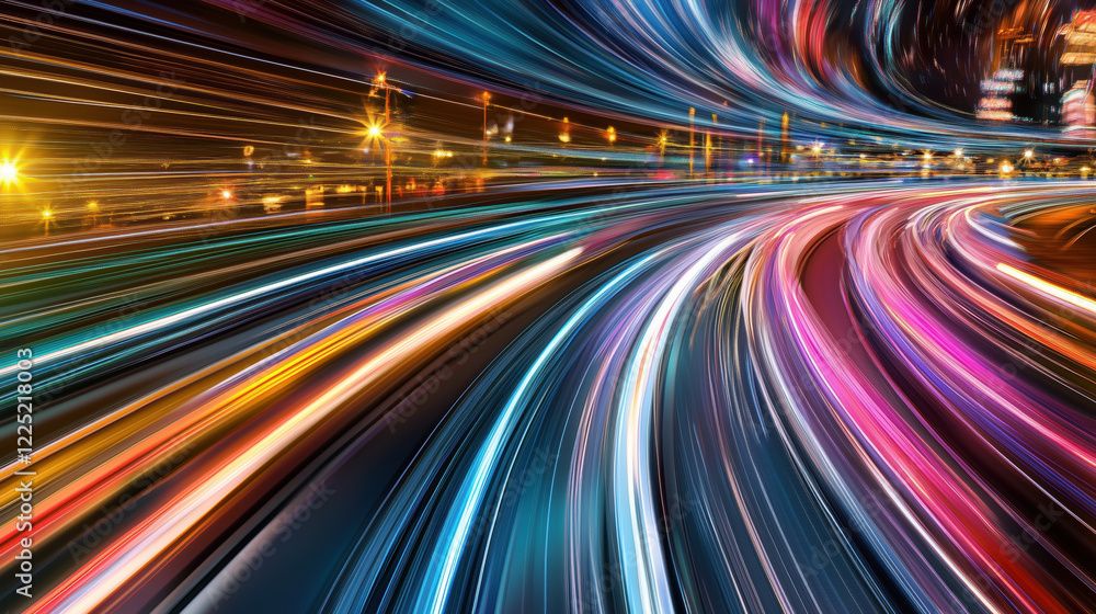 High Speed lights, motion trails High Speed lights, motion trails