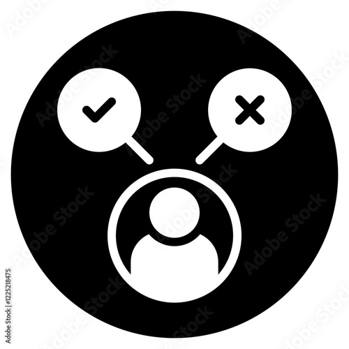 decision making glyph icon