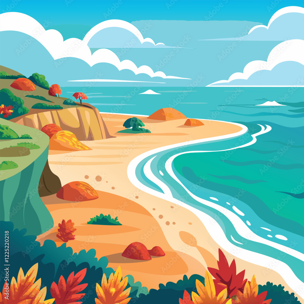 Obraz premium landscape vector illustration