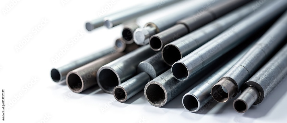 Fototapeta premium Steel Pipes for Construction - Industrial Building Supplies