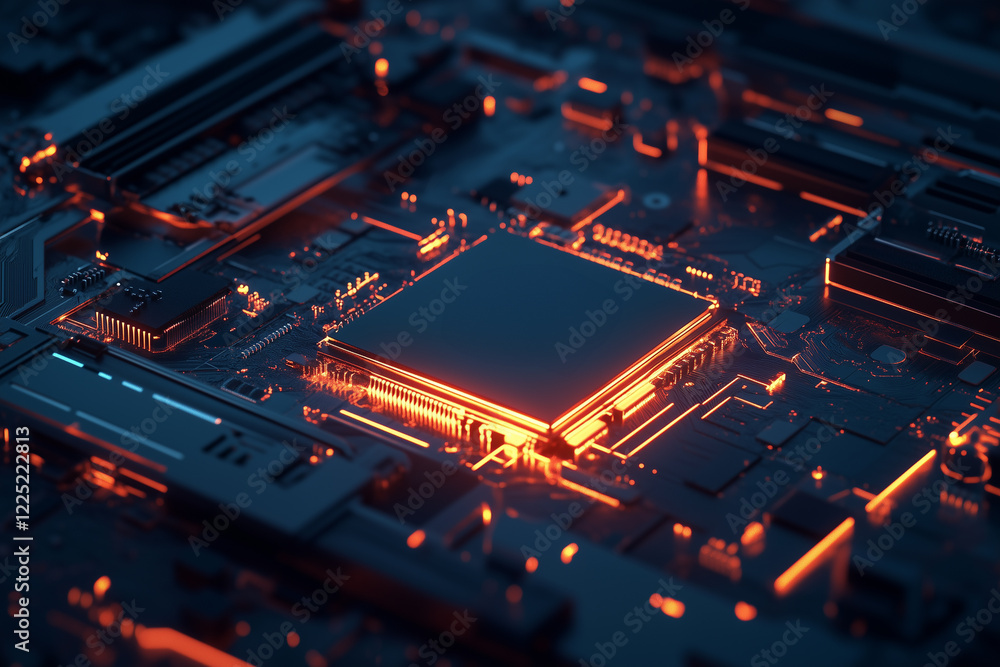 Obraz premium Computer circuit board.