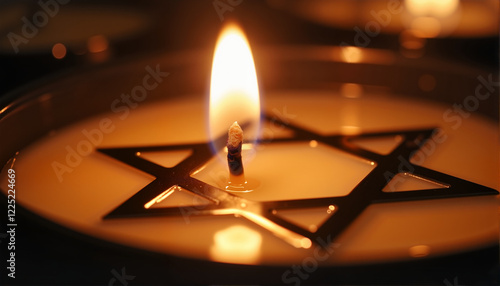 Wallpaper Mural Candle with flame and Star of David, International Holocaust Remembrance Day Torontodigital.ca