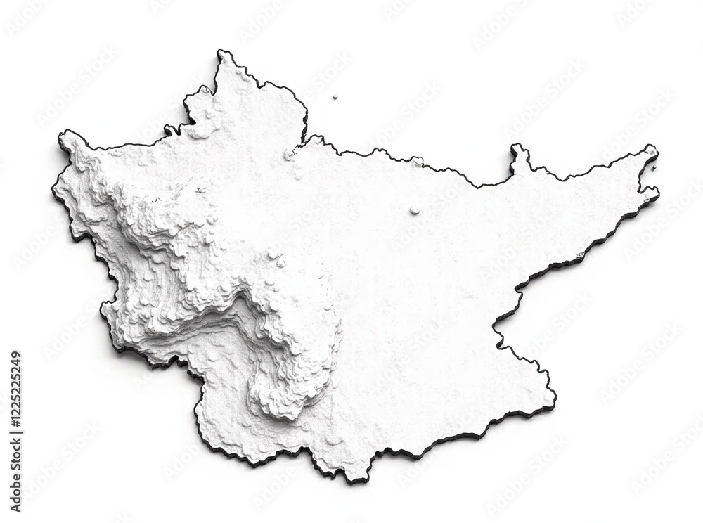 Detailed Black and White Mongolia Map Outline Detailed Black and White Mongolia Map Outline