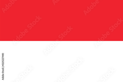 Indonesia National Flag Vector Design with Original Measurement