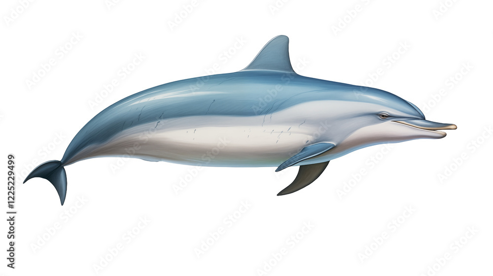 Fototapeta premium Stunning Dolphin Image Perfect for Ocean Life Stock isolated on transparent background