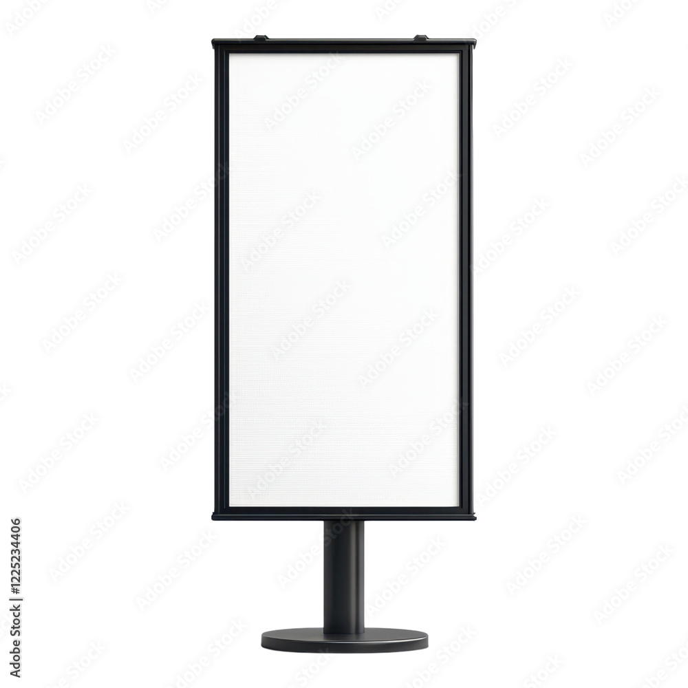 Promoting local events with a blank advertisement stand urban park outdoor setup daylight Promoting local events with a blank advertisement stand urban park outdoor setup daylight