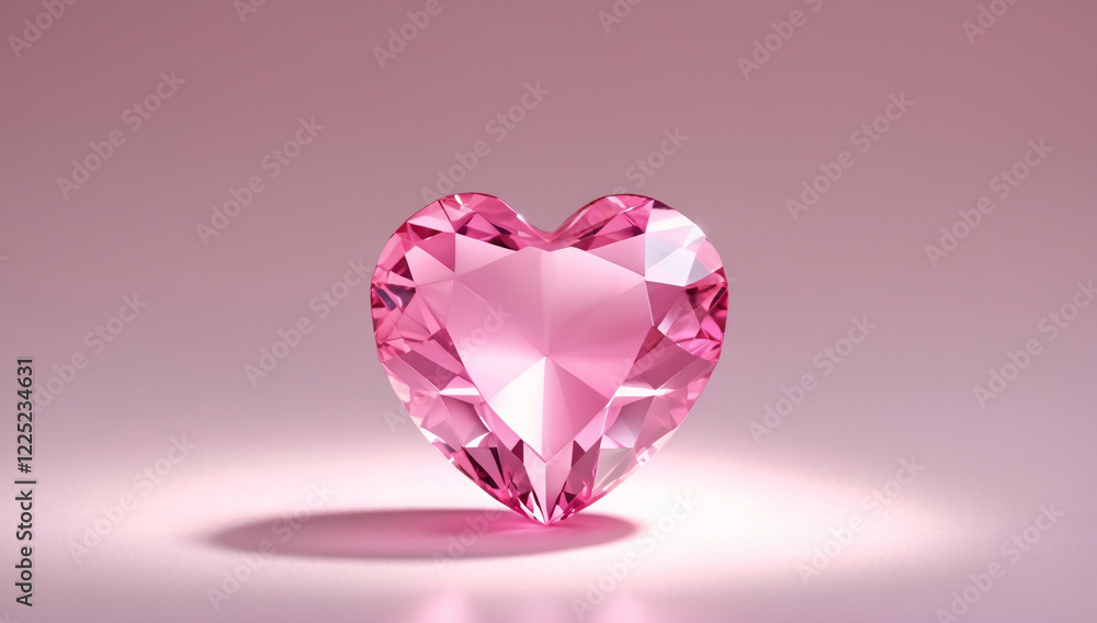 Sophisticated Heart Shaped Pink Crystal Diamond Shimmering on a Pale Pink Surface for Glam wallpaper aesthetic for romantic post inspiration Sophisticated Heart Shaped Pink Crystal Diamond Shimmering on a Pale Pink Surface for Glam wallpaper aesthetic for romantic post inspiration