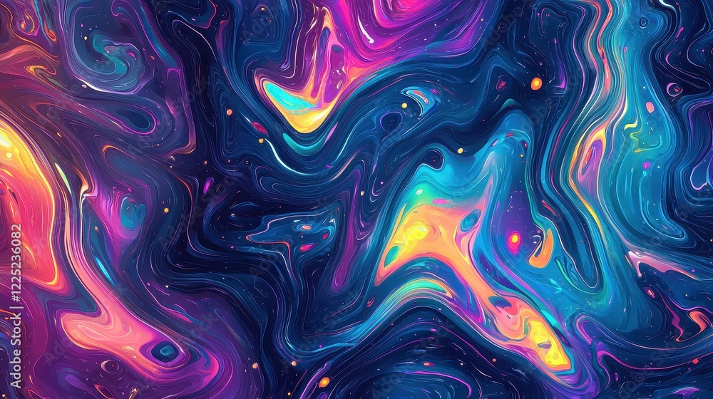 Abstract colorful swirls of vibrant cosmic energy in deep space Abstract colorful swirls of vibrant cosmic energy in deep space