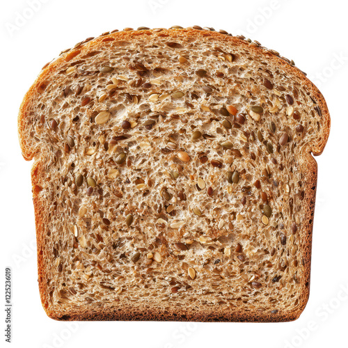Healthy whole grain bread slice gourmet kitchen food photography bright environment top view