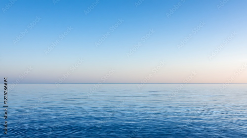 Serene Ocean Meets Tranquil Sky At Dawn Serene Ocean Meets Tranquil Sky At Dawn