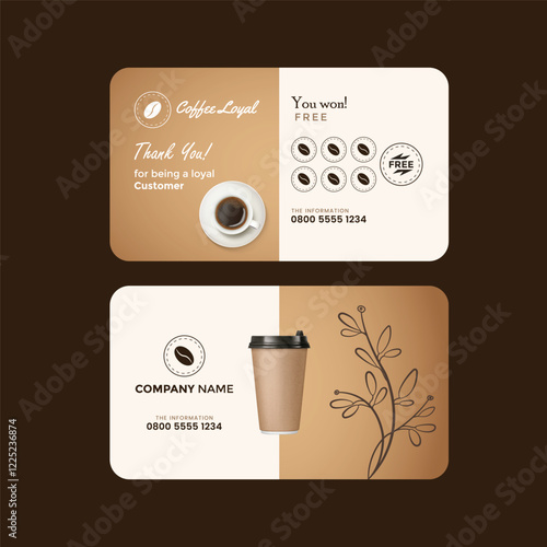 Coffee Shop Loyalty Card for Loyal Customer