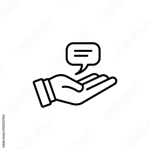 advice icon Flat vector set outline