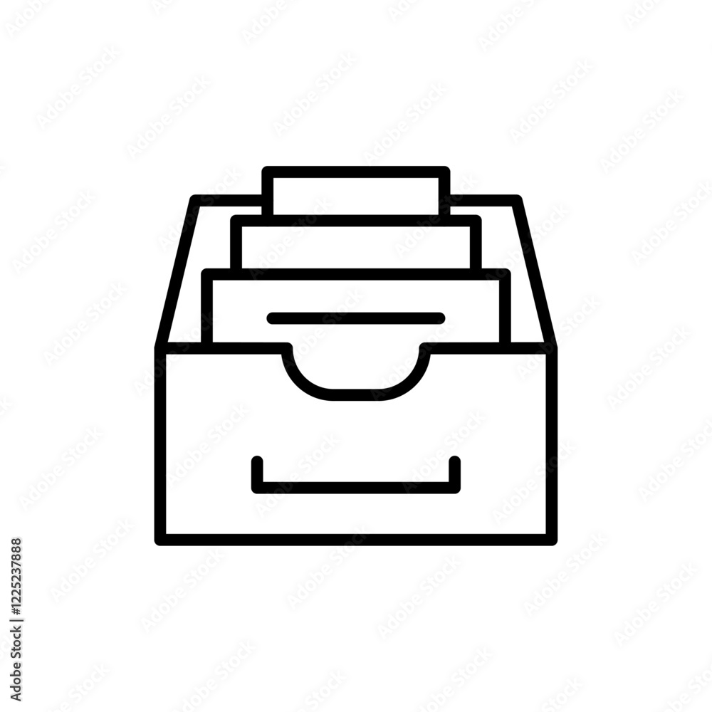 archive icon Flat vector set outline archive icon Flat vector set outline