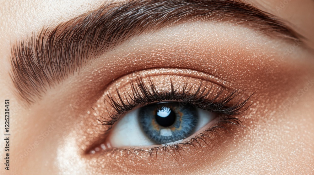 Breathtaking Close Up of Mesmerizing Alluring Female Eye with Glamorous Makeup Breathtaking Close Up of Mesmerizing Alluring Female Eye with Glamorous Makeup