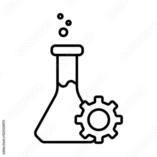 bioengineering icon Flat vector set outline