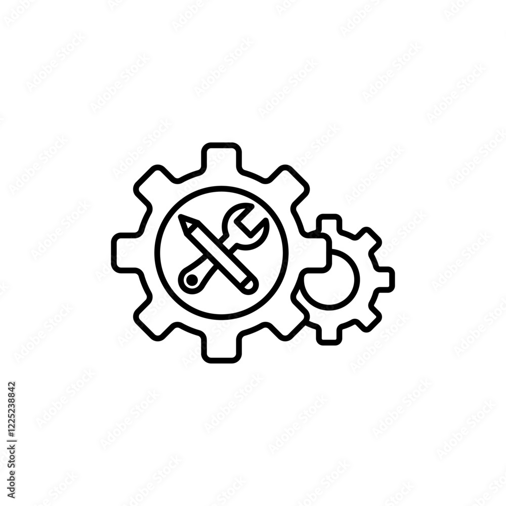 Business development icon Flat vector set outline Business development icon Flat vector set outline