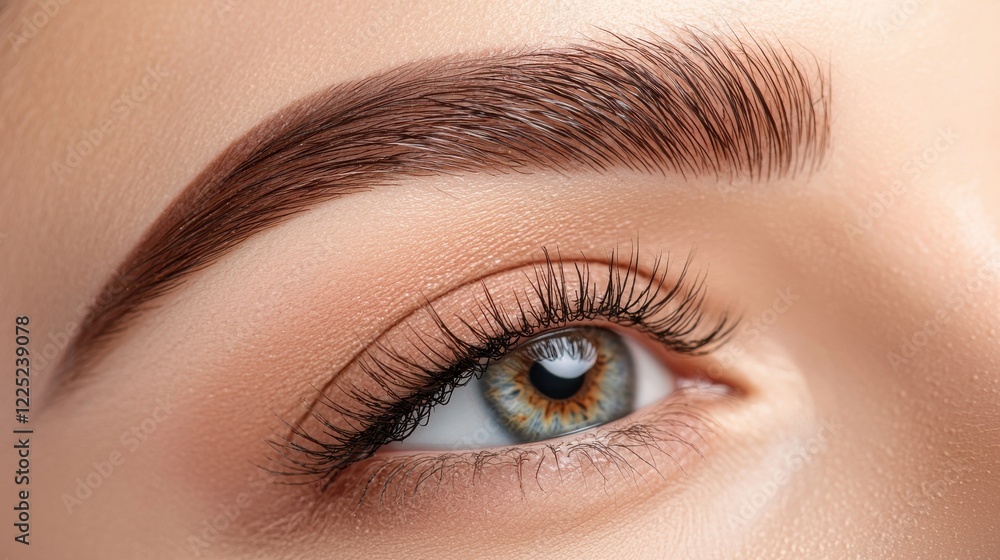 Naklejka premium Elegant Close up of Beautiful Woman s Eye with Stunning Makeup