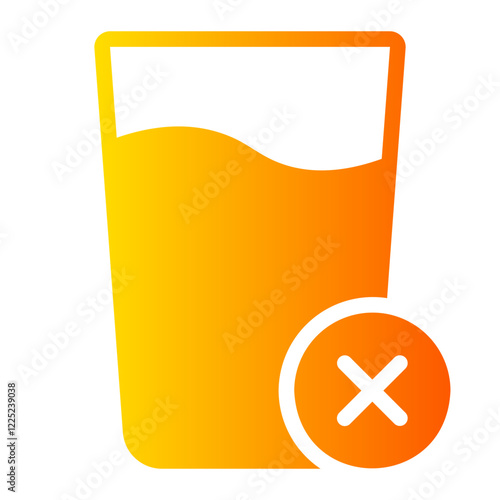 no drink gradient icon