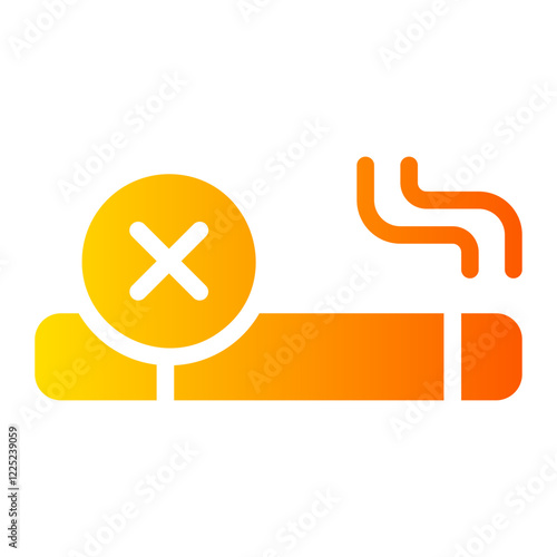 no smoking gradient icon