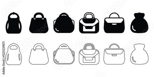 bag Icons Set 