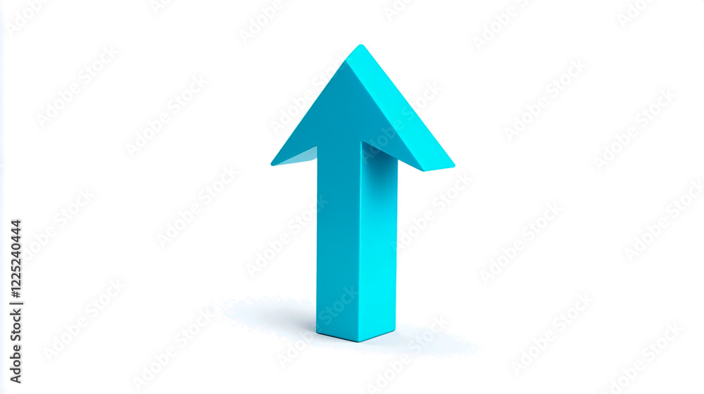 A simple blue arrow pointing upward, a vector illustration on a white background. A simple blue arrow pointing upward, a vector illustration on a white background.