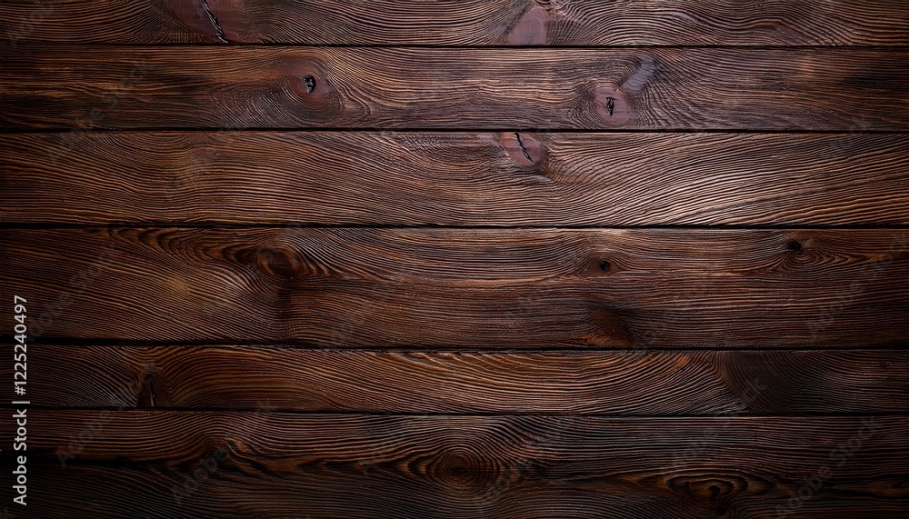 Naklejka premium Rustic and Rich A Detailed Closeup of a Textured Dark Wood Grain, Showcasing the Beauty and Complexity of Natures Artistry, Perfect for Adding Warmth and Depth to Design Projects.
