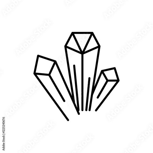 Drugs Crystals icon Flat vector set outline