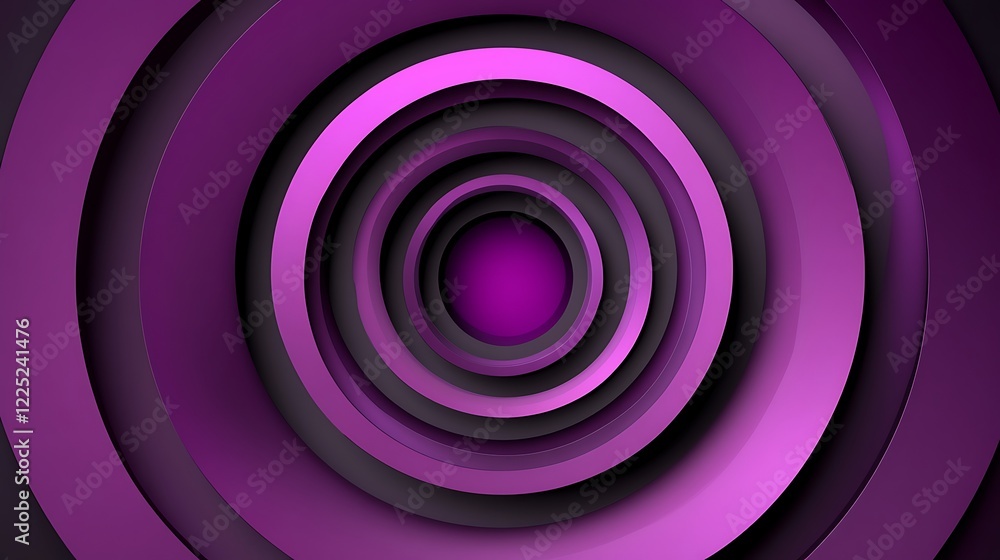 Obraz premium Abstract Purple Concentric Circles Design Illustration