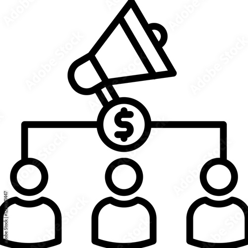 Affiliate Marketing line icon