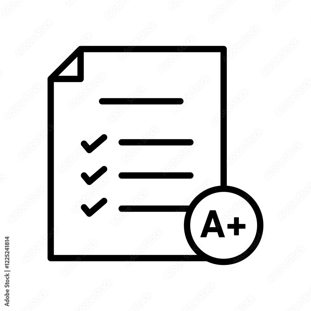 Fototapeta premium Grades icon Flat vector set outline