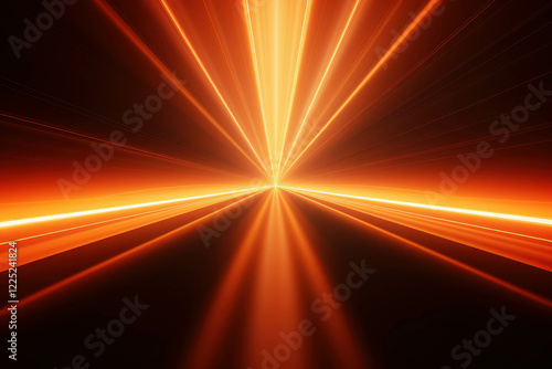 Wallpaper Mural Vibrant Orange Light Rays Creating Dynamic Effect in a Straight Line Path Torontodigital.ca