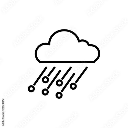 Hail icon Flat vector set outline