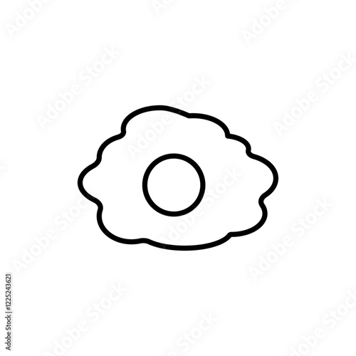omelet icon Flat vector set outline